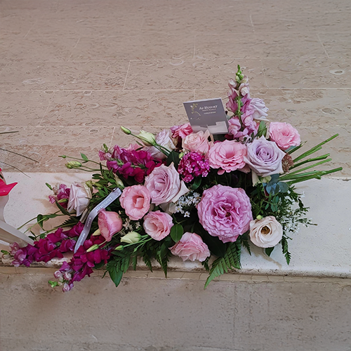 Gerbe reconstituée à plat pour deuil